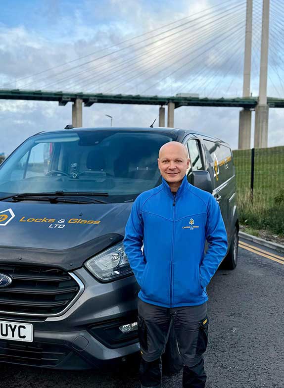 Local emergency locksmith serving Erith next to the Locks & Glass van